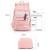 Bags 2021 New Korean Style School Backpack For Girls Middle School Student Multi Layers Female Schoolbags Women Bookbags Pink Blue