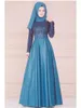 Casual klänningar muslimska spetsklänning kvinnor abaya saudisk nationell stil dubai kalkon arabisk islamisk smal mantel långa ärmar kaftan