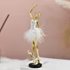 ノースインズノルディックラグジュアリーかわいいバレエガール樹脂樹脂の置物ダンサー彫像ホームベッドルームデスクトップ装飾オブジェクト誕生日プレゼント240416