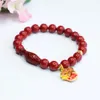 accessoire géomancy xinyu koi rouge violet or sable de sable bracelet de poisson rouge cinabar zs4011505