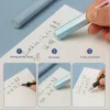 Pennor 9 datorer Erasable Writing Fountain Pen Friction kan eliminera pennor 0,5 mm utbytbar bläcksäck Practice Calligraphy Stationery -verktyg