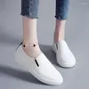 Casual Shoes Soft Bottom White Loafers Women's Lightweight Leather Pu Bekväm andlig mode Mockasin