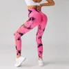 Dames leggings verkoper trendy tie dye naadloze yogabroek ademende sportkleding hardlopen fitness legging