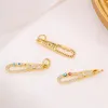 Charms 18k Real Gold plaqué Pendant pour les bijoux Making Copper Micro Pave Zirconia Hearts Charm DIY Résultats faits à la main