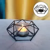 Titulares de vela Nórdicos Estilo nórdico 3D Geométrico Candlestick Metal Holder Tealight Candles Decoração de casa Decoração Central