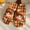 Slippers asifn meisje schattig strand cartoon beer stijl vrouwen indoor comfortabele dia's zomer dames zachte zool schoenen zapatos mujer