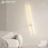 Lampe murale Joollysun Light Long Strip Soule de chevet Éclair LED moderne pour la décoration intérieure Salon Sofa Fond