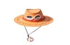 Animeace Luffy Cosplay Ace Chapstes Sombrero Luffy Adult Halloween Unisexe Cowboy Cartoon Headwear Costume Accessoires 2205134810304