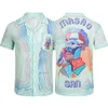 Designer T-shirts Popular brand Casablanc a Men's printed shirts are comfortable and breathable for holiday wear with outdoor pop fabrics