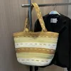 Umhängetaschen Frauen Strohbeutel Mode handgefertigt einfache handgewebte Handtaschen Sommer großer Kapazität Kontrast Farbe Freizeit-Tasche Geldbörsen