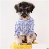 Hundkläder himmelblå färskt modemärke stickad tröja bekväm och hög elastisk höst vinterkläder fadou pet xsxxl dro dhbl4