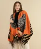 SCARPE 100 CASHMERE SCARF ANIMA ANIMA zebra Stampa lunga 180x70 cm Tasselle di moda inverno caldo Punk Design Donne Shawl Pashmina3089219