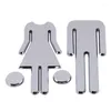 Wall Stickers Acrylic Toilet Symbol Adhesive Backed Men's And Women's Or Unisex Bathroom Sign For El Office Home Restaurant