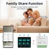 Kontroll 1/2/3/4 Gang Smart Switch WiFi Zigbee Mini Breaker Modul 2 Way Control Switch DIY Smart Home Work med Alexa Google Home Alice