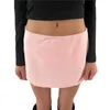 Skirts Xingqing y2k Mini Skirts for Women Summer Solid Color Low Waist Short Mini Skirt 2000s Aesthetic Pencil Skirts Casual Strtwear Y240420