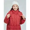 Jaquetas de caça vermelhas com capuz Red Orientalismo casaco quente Dato branco Down Jacket Women