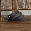 Belts Washed Retro Distressed Pure Cowhide Crack Belt Women's Genuine Leather Needle Buckle Trendy And Personalized Denim Casual Bel