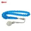 Tasbih Blue Resin Regalo musulmano rosario perline islamiche perle perle di gioielli arabi Misbaha 33Beads Braccialetti di gioielli turchi 240410