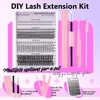 DIY Segmented Eyelashes Combinations 404 Pcs Mink Cluster Lashes Kit Soft Light Individual Eyelashes Curly Handmade Reusable Grafted Lashes