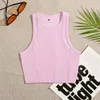 Women's Tanks Seamless Ribbed Crop Top Casual Sleeveless Tank Tops Solid Basic Versatile Vest Summer Elastic 14 Colors