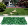 Decorative Flowers 12Pcs Artificial Boxwood Wall Hedge Mat PE Privacy Fence Grass Panels Decor Fake Wedding Festival Party Scene