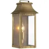 Wall Lamp 8413AB | Vintage Solid Brass One Light Dimmable Mounted Outdoor Wet Rated Lantern With Clear Glass Hand Crafted