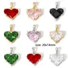 Charmes 1pc coeur forme de zircone cubique gold couleur cuivre love pendentifs pour bricolage de bijoux de la Saint-Valentin Résultats