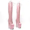 Dance Shoes Fashion Women 20CM/8inches Suede Upper Plating Platform Sexy High Heels Thigh Boots Pole 169-3