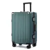 Suise de bagages Cadre en aluminium Trunk imperméable Le sac d'homme peut s'asseoir la valise de la cabine 20 pouces cartone de transport féminin