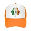 Boll Caps Ira Irish Lucky Shamrock St Patrick's Day Ireland Flag Baseball Cap Men Kvinnor Justerbara mesh andas pappa hattar Trucker