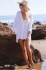 Купальные прикрытия женщина 2024 пляжное туническое платье рубашка с длинным рукавом купальный костюм для ванны для ношения Summer Women