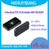 Маршрутизаторы разблокировали ZTE 5G Pocket WiFi MU5001 4500MAH WiFi 6 5G Мобильная горячая точка 3,8 Гбит/с x55 Чипсет Dualband 5G/4G LTE Portable Router