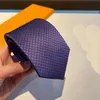 2024 Neck Binds Nya män Banden Fashion Silk Tie 100% Designer Slips Jacquard Classic Woven Handmade slips för män Bröllop Casual and Business With Original Box V81