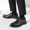 Chaussures habillées 2024 Italien grand style masculiford noir Black confortable Fashion Classic Office Business Mariage Forme