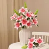 Fiori decorativi 4 teste Feel Lily Artificial Flower Living Soggio