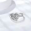 Küme Yüzükleri S925 STERLING Gümüş Toptan Düğün 0.5CT-1CT Diamond Moissanit ile Kadın Moda için Basit Takı