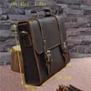 Echte lederen heren aktetas 13 inch Laptop Tote Business Schouder Messenger Bag Portfolio Document Casual Crossbody Hand 240418