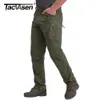 TACVASEN Summer Lightweight Trousers Mens Tactical Fishing Pants Outdoor Hiking Nylon Quick Dry Cargo Pants Casual Work Trousers 240408