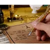 Ручки винтажные каллиграфия пера с перьев Dip Fountain Prens Sets Ink Stationery Quill Creative Luxury Pen School Office