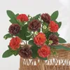 Dekorative Blumen Seide verkaufen künstliche Blume Lila Carnation Hochzeit Braut Bouque Weihnachtskränze Haus Vase Gartendekoration DIY