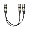 2024 3pin xlr jack femminile a doppio filo cavo adattatore a 2 splitter maschi da 30 cm per amplificatore miscelatore per cuffie per altoparlanti per un miscelatore audio splitter