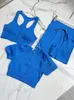 Actieve sets naadloze yogaset workout Sport Short Bra Top Gym Suits Fitness Crop High Taille Running Sports