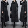 Neue große Womens Winter Mode dickte Mantelversion lose und extra lang knielange Lederjacke {Kategorie} G1YV