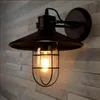 Vägglampa vintage svart järn glas skugga edison glödlampa minimalistisk inomhus hem loft dekor sovrum badrum sängplats