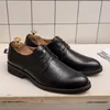 Casual Shoes Men's Oxfords Leather Fashion Business Men Lace-Up Vintage Dress Footwear Classic Wedding