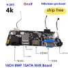 Lens NVR Poard/PCB 4K/8MP 16CH для IP -камеры Recorder 1Sata Ultra H.265 ONVIF, бесплатное использование VMS/CMS Mobile App, из UNV Technology