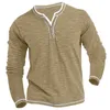 Maglietta da uomo con camicia rotonda a collo rotondo estate comoda cotone in cotone maniche lunghe indossare sport sports basic 240411