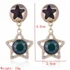 Boucles d'oreilles Stud Kuziduocai Bijoux de mode Bohe ethnique ne se décolorera pas Géométrie de l'étoile mate de cristal pour les femmes Brincos E-771