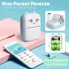 Mini Po Pocket Pocket Pocket Presster sem tinta Térmica Térmica 57mm Papel trans transportes sem fio BT 200dpi Android iOS Printing Machine 240419