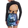 Rokken xingqing glitter pailletten rok 2000s esthetische vrouwen zomer hoge taille bodycon rok sexy cocktail party rok y2k strtwear y240420